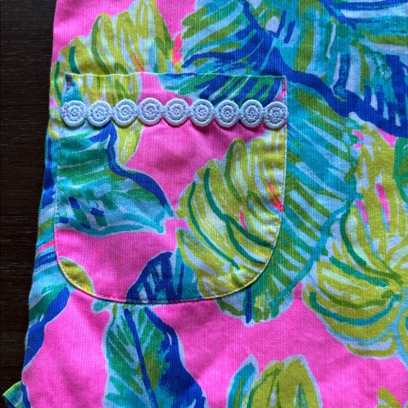 Size 10 Lilly Pulitzer resort lined cotton shift dress tropical floral prints - Picture 5 of 9